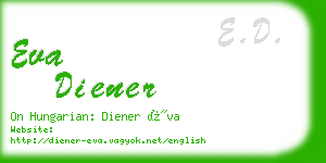 eva diener business card